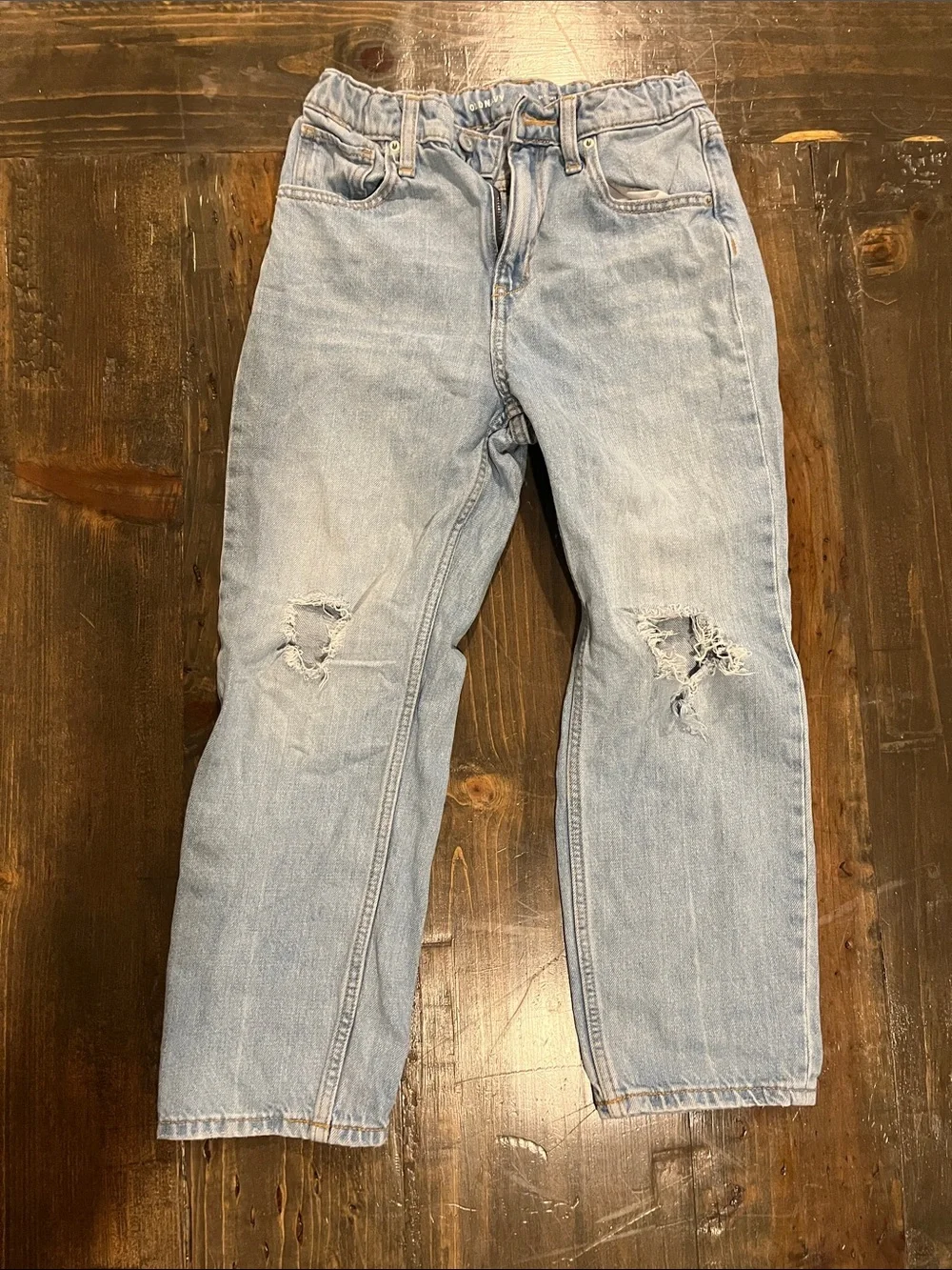 Old Navy Light Blue Slouchy Straight Jeans